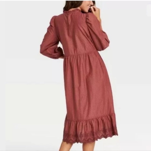 New universal thread Prairie vintage cotton Women size large dress With … - Picture 2 of 4